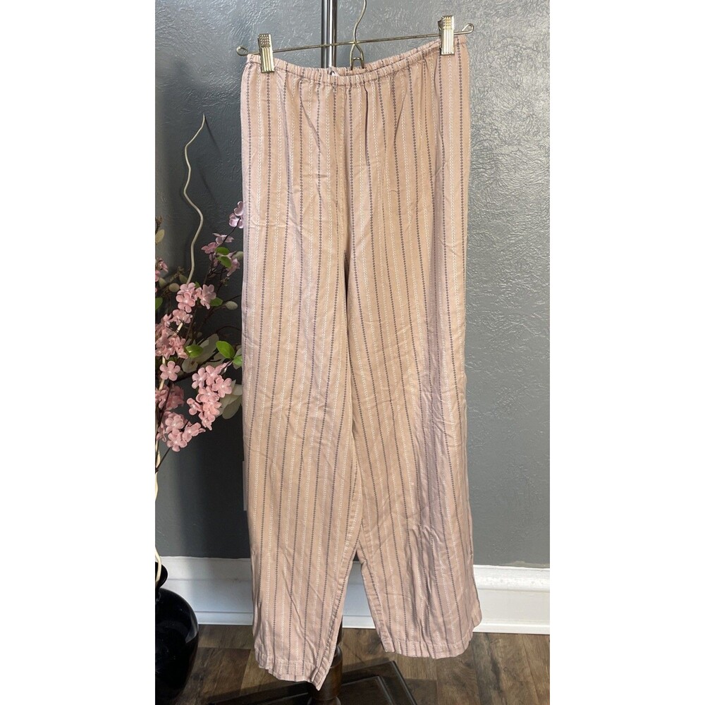 Victorias Secret Flannel PJ Pajama Pants Bottoms Medium M Pull-on Drawstring